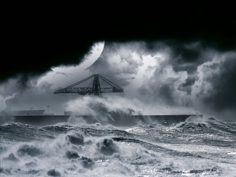 狂烈飓風風暴圖片