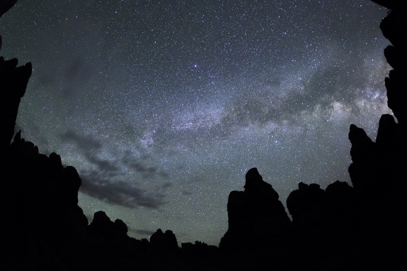 美國猶他州夜空的繁星點點圖片