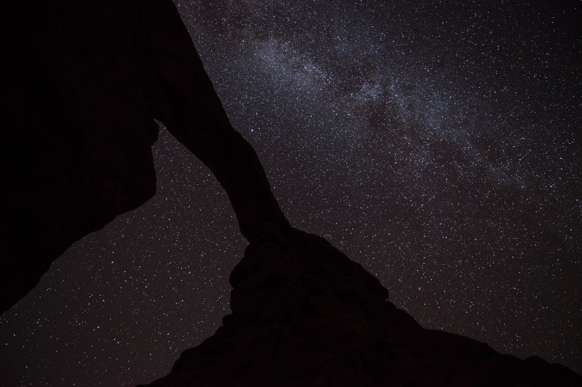 美國猶他州夜空的繁星點點圖片