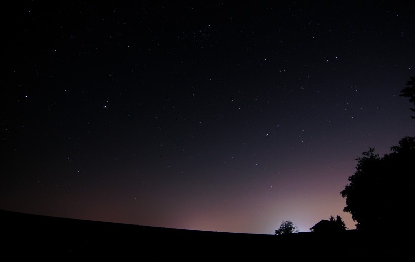 璀璨的星空夜景圖片