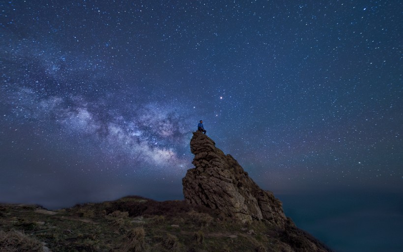 浩瀚的星空銀河風景圖片