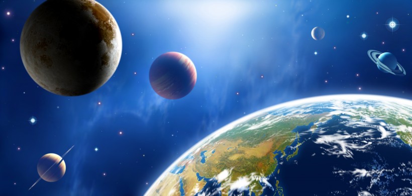 美麗的星球和浩瀚的宇宙圖片