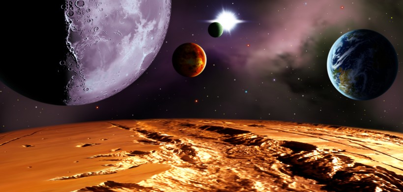 美麗的星球和浩瀚的宇宙圖片