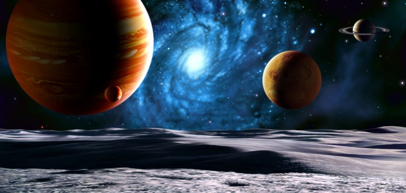 美麗的星球和浩瀚的宇宙圖片