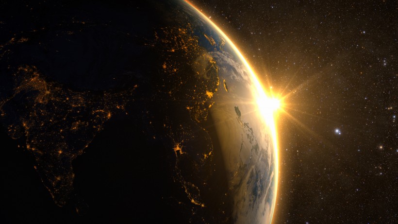 宇宙閃亮的星系圖片
