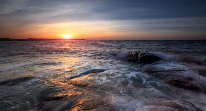 海上日落風景圖片