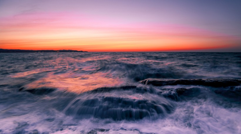 海上日落風景圖片
