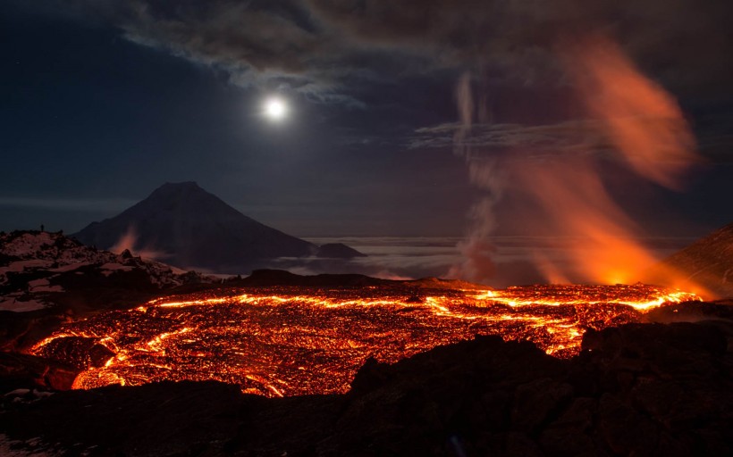 壯麗火山風景圖片