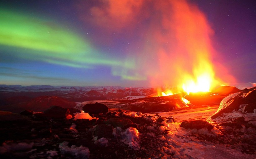 壯麗火山風景圖片