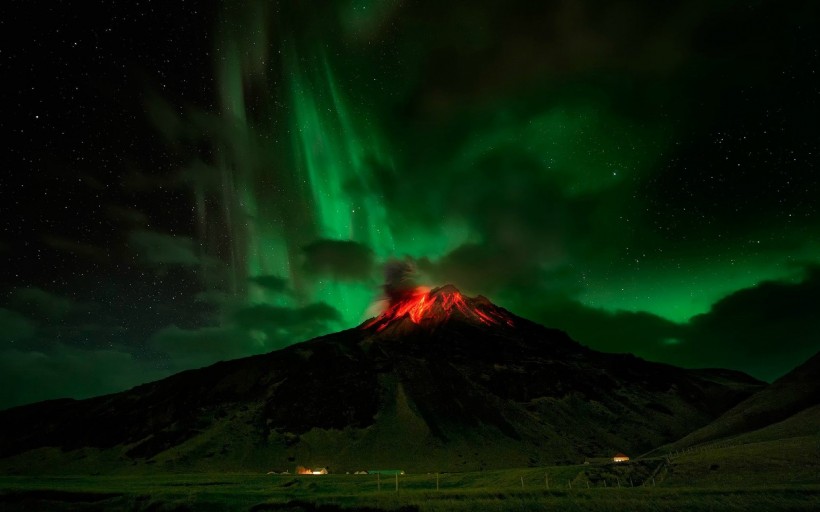 壯麗火山風景圖片