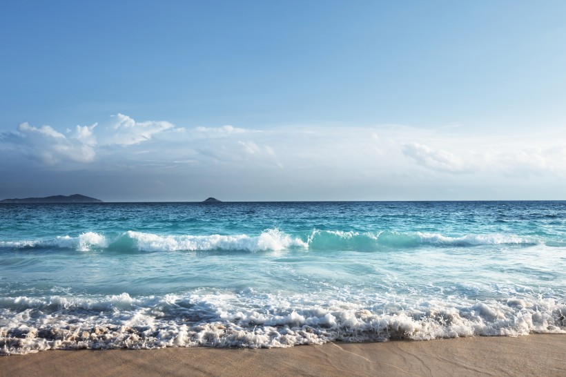 唯美海浪景色圖片