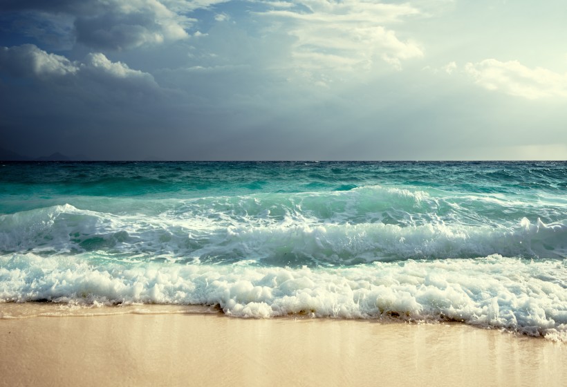 唯美海浪景色圖片