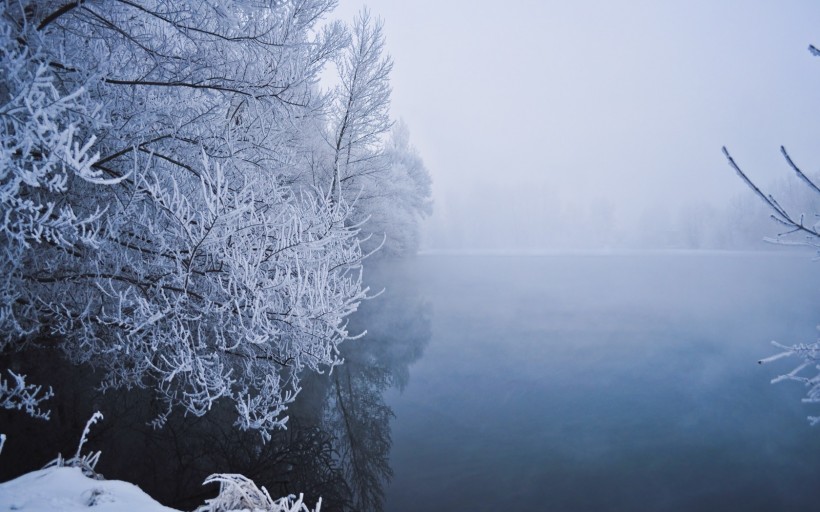 唯美雪景冬季風景圖片