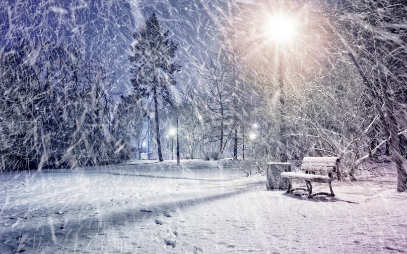 唯美雪景冬季風景圖片