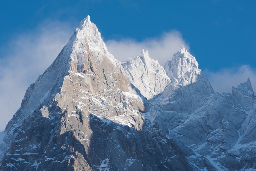 雪山頂部景色圖片