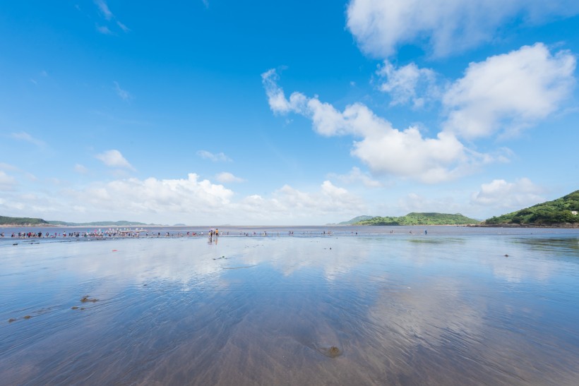 夏日海濱自然風景圖片