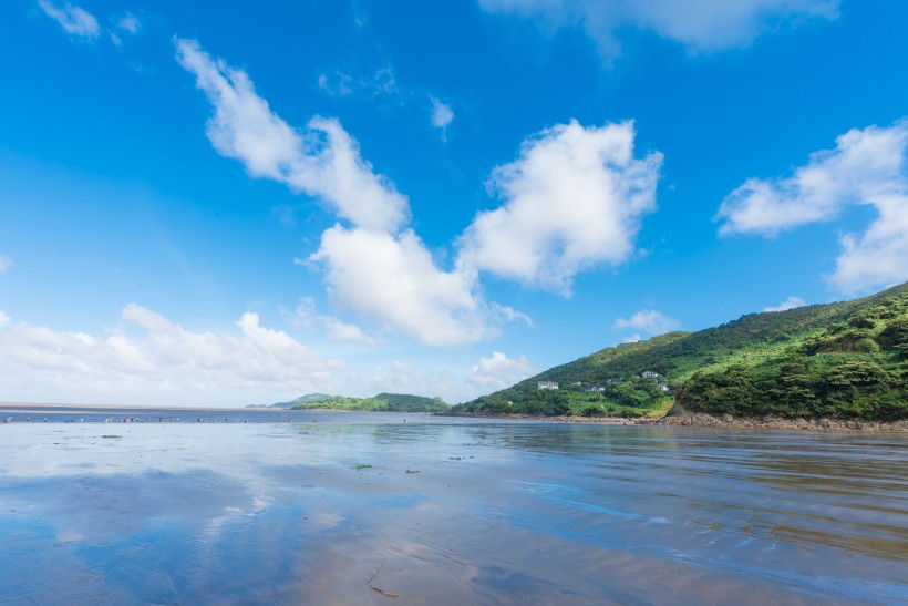 夏日海濱自然風景圖片