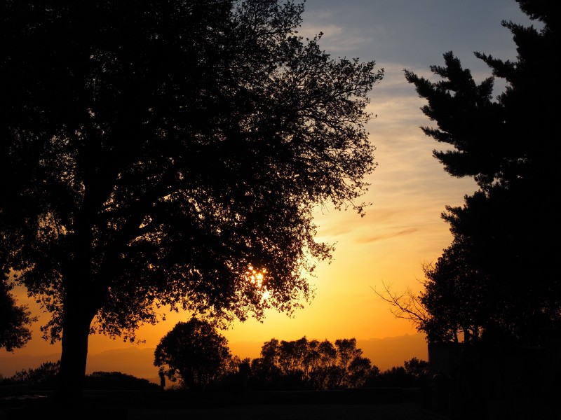 唯美絢麗的火燒雲夕陽風景圖片