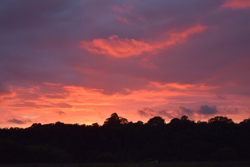 唯美絢麗的火燒雲夕陽風景圖片