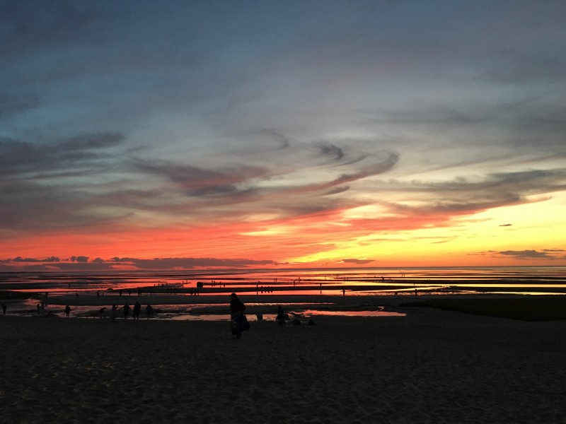 唯美絢麗的火燒雲夕陽風景圖片