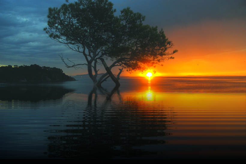 美麗的夕陽風景圖片