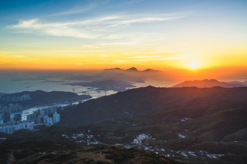 夕陽美景圖片