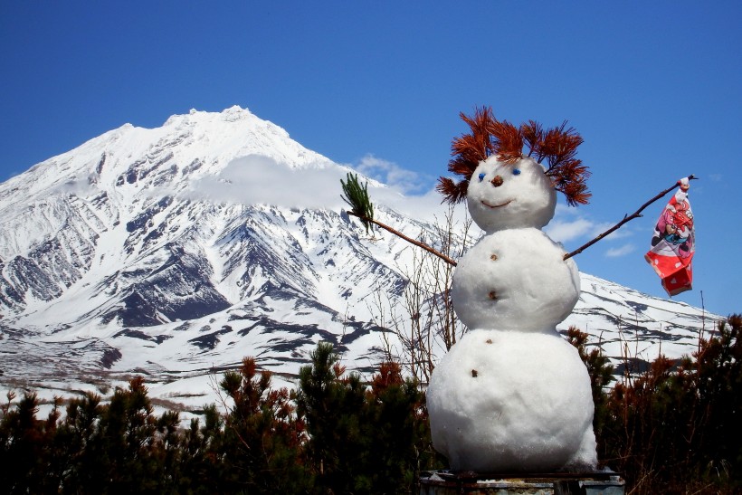 冬季雪人圖片