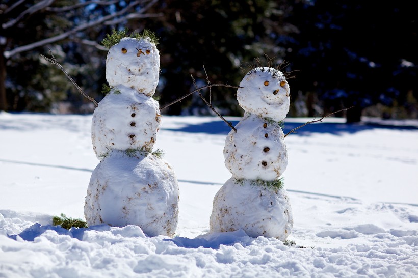 冬季雪人圖片