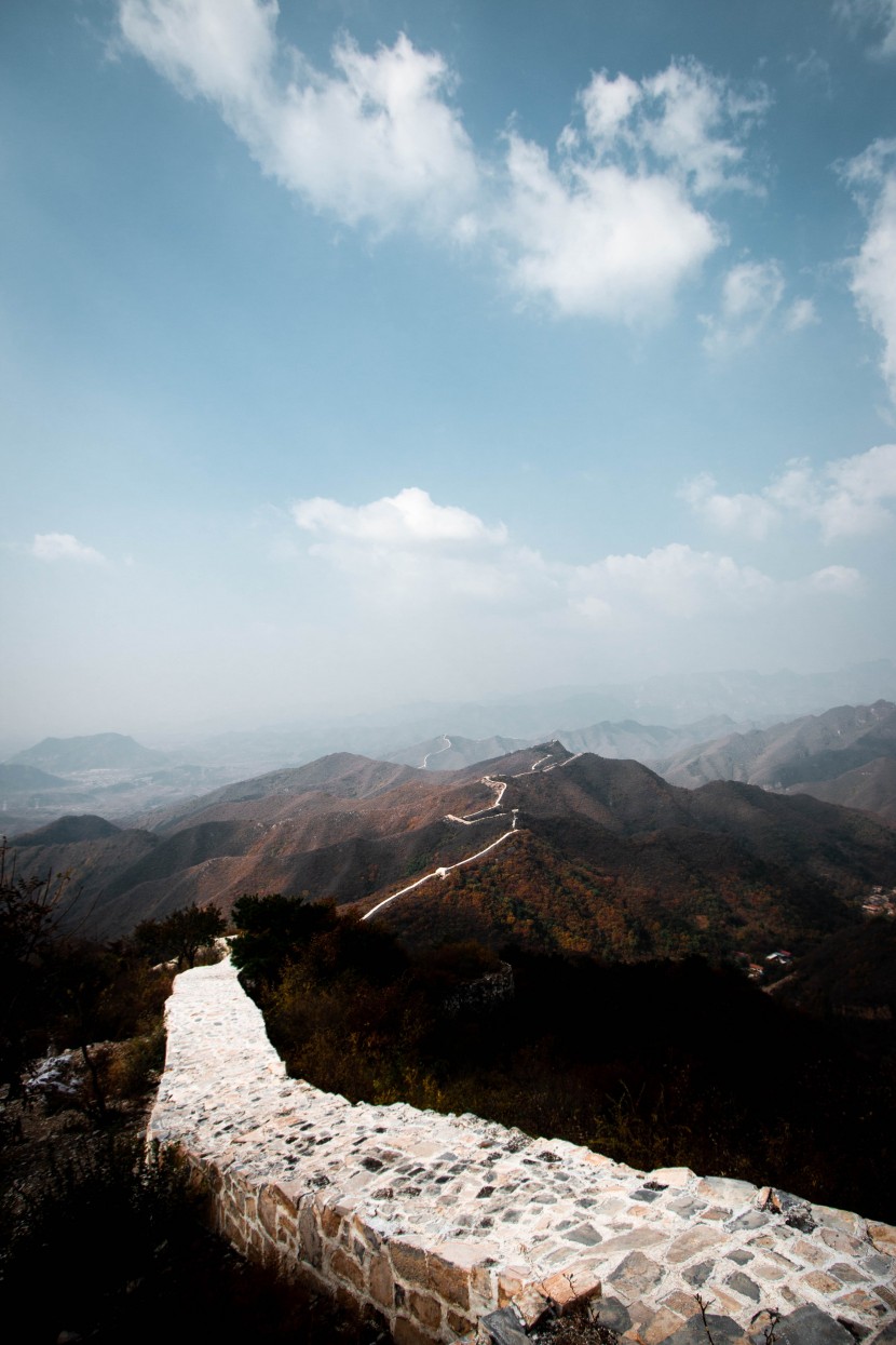 中國古代最偉大的建築壯觀的長城風景圖片