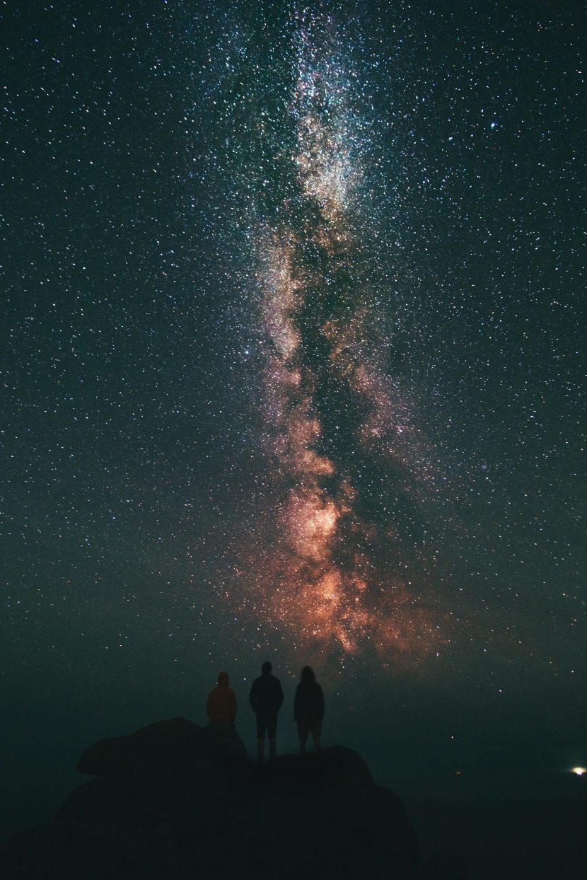 美麗的星空銀河圖片