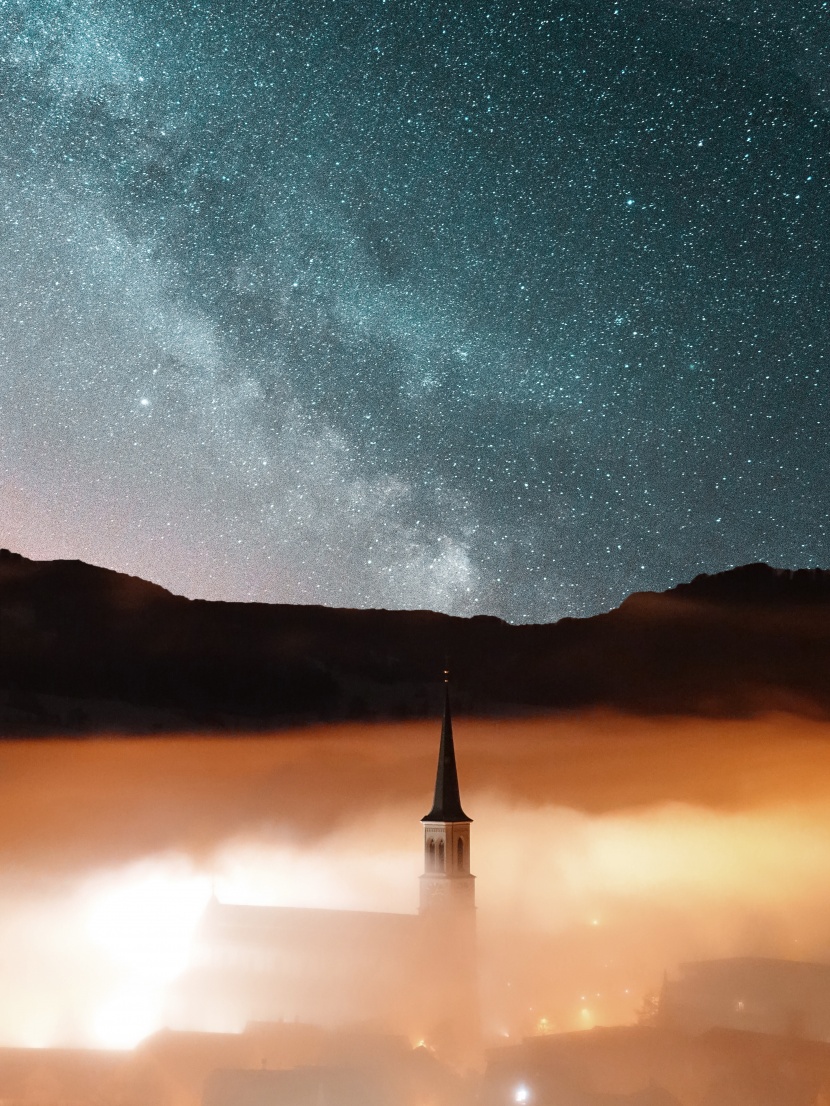 美麗的星空銀河圖片