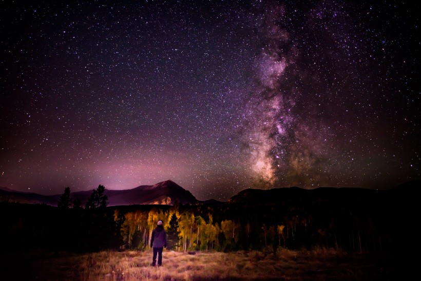 美麗的星空銀河圖片