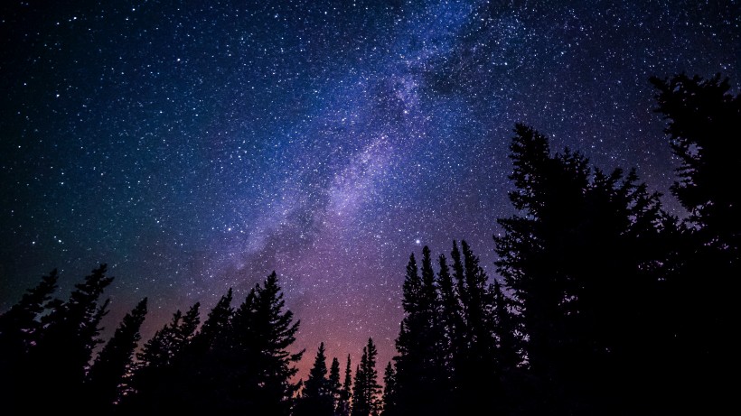 美麗的星空銀河圖片