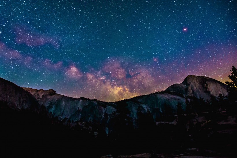 美麗的星空銀河圖片
