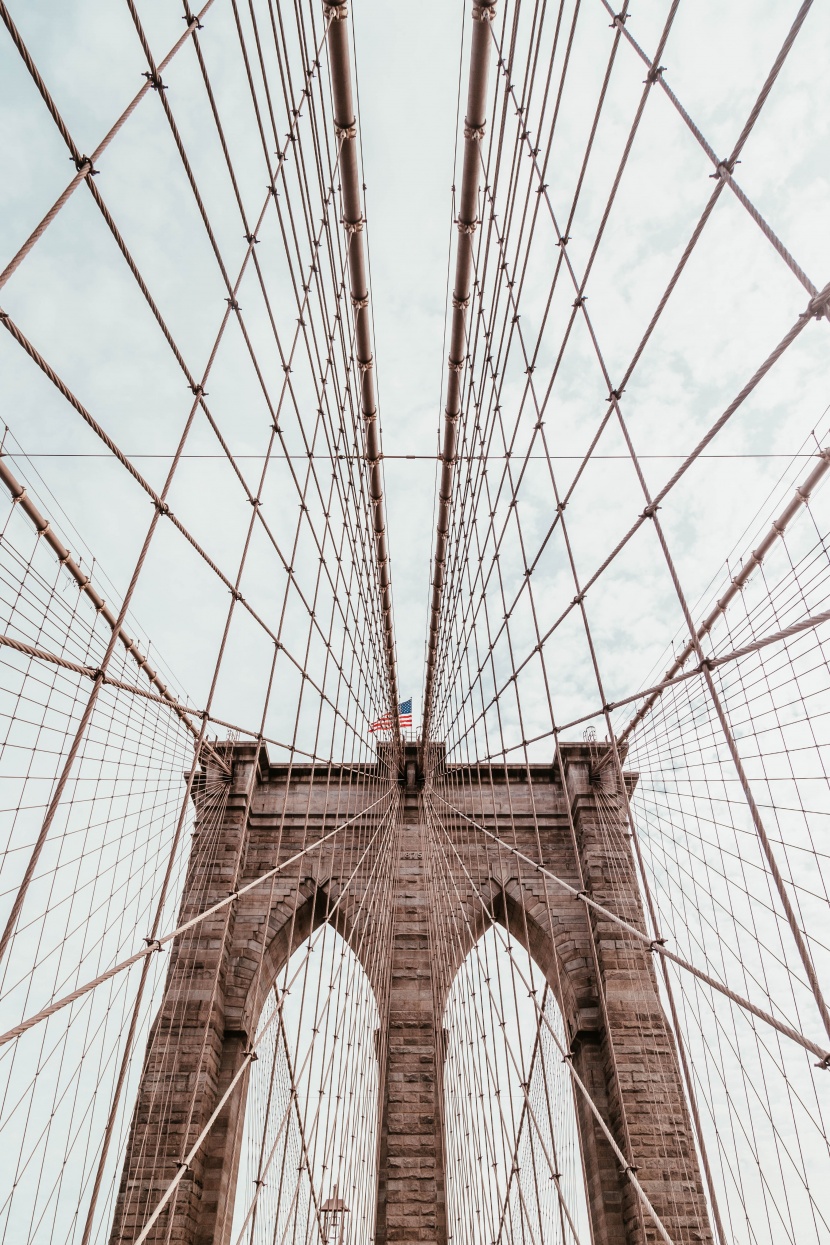 紐約布魯克林大橋風景圖片