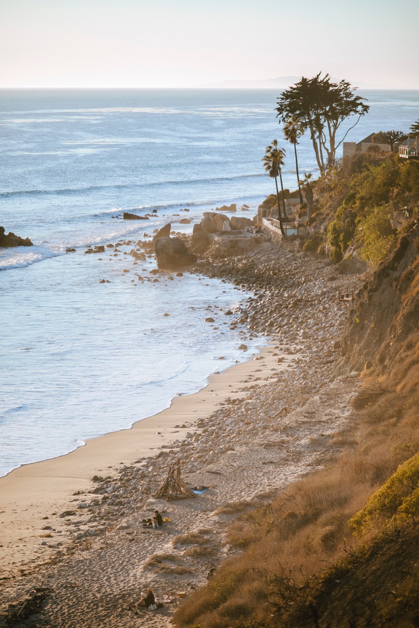 美國馬利布海灘風景圖片