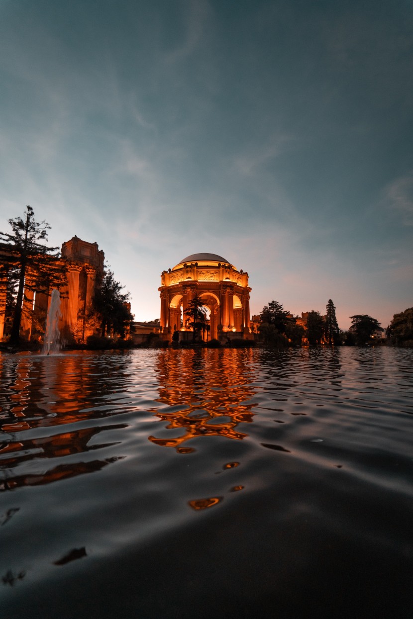 美國舊金山藝術宮建築風景圖片