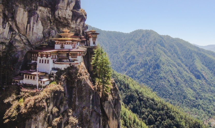 不丹虎穴寺建築風景圖片