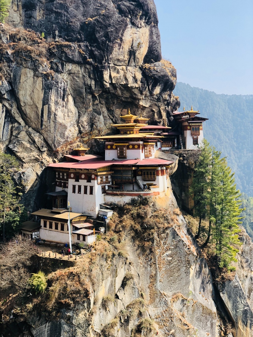 不丹虎穴寺建築風景圖片