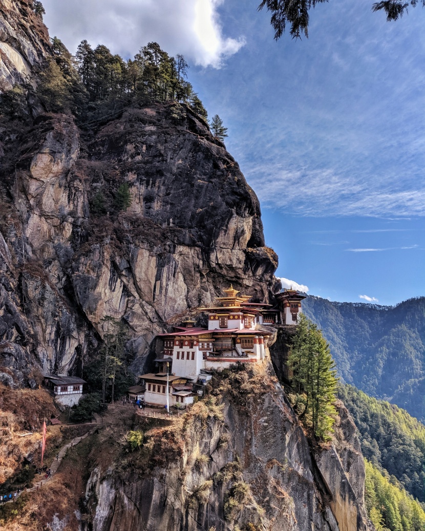 不丹虎穴寺建築風景圖片