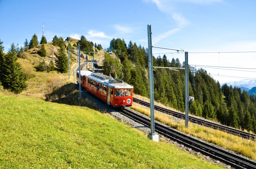 瑞士齒軌登山列車圖片