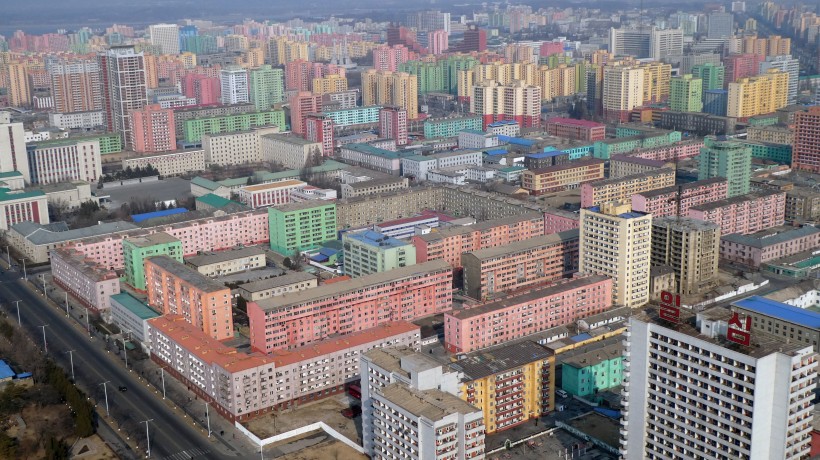 朝鮮首都平壤建築風景圖片