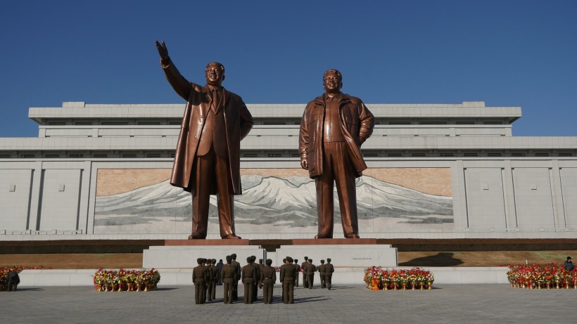 朝鮮首都平壤建築風景圖片