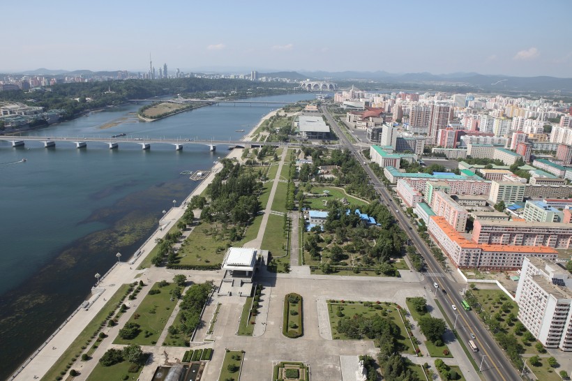 朝鮮首都平壤建築風景圖片