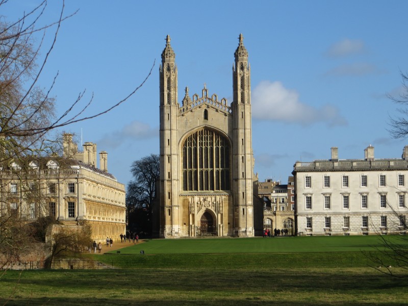 著名的英國劍橋大學建築風景圖片