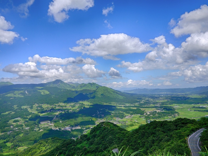 日本九州島熊本如畫風景圖片