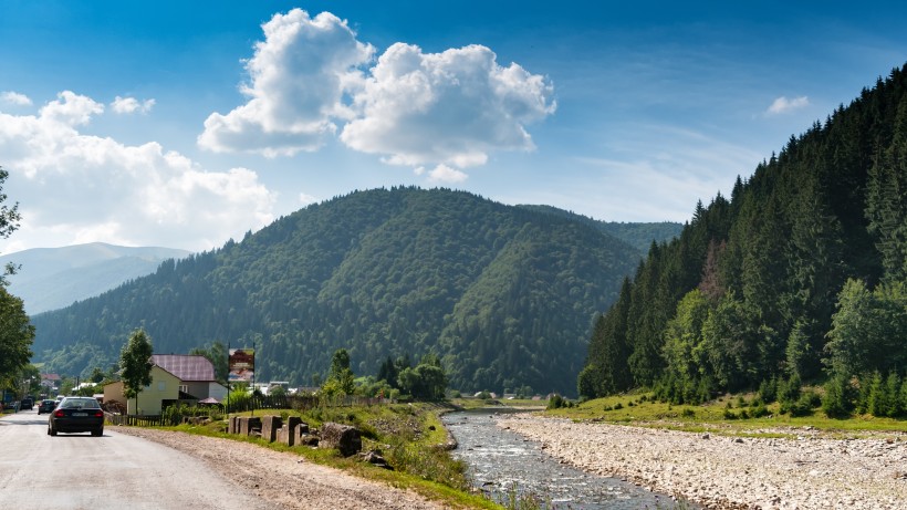 烏克蘭喀爾巴阡山自然風景圖片