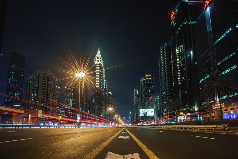 迪拜夜景圖片