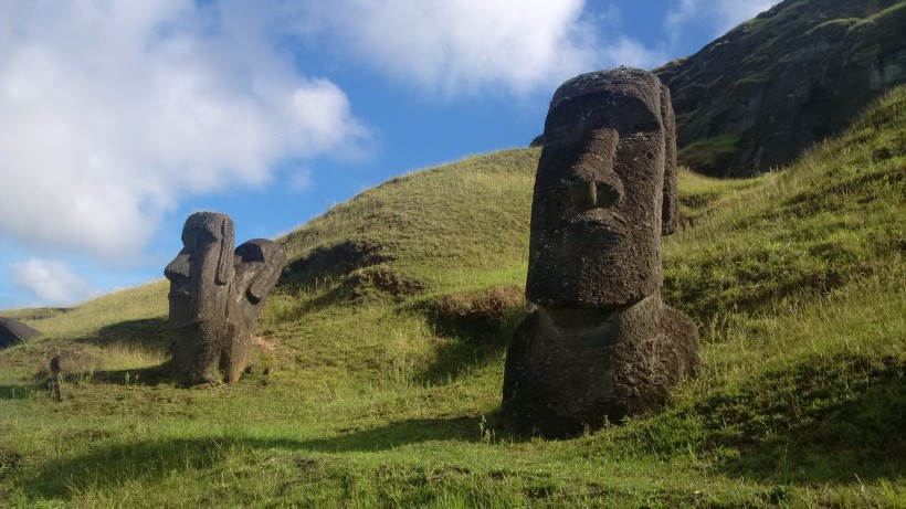 太平洋複活島石像風景圖片