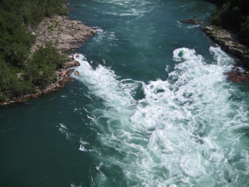 加拿大尼亞加拉瀑布壯觀的自然風景圖片